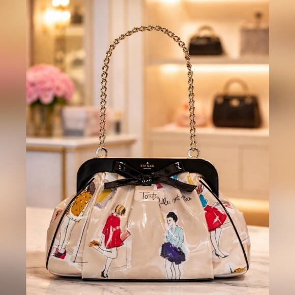 kate spade Handbags - Kate Spade RARE‎ Garance Doré Collection Clutch Hand Shoulder Bag Kisslock Uniqu